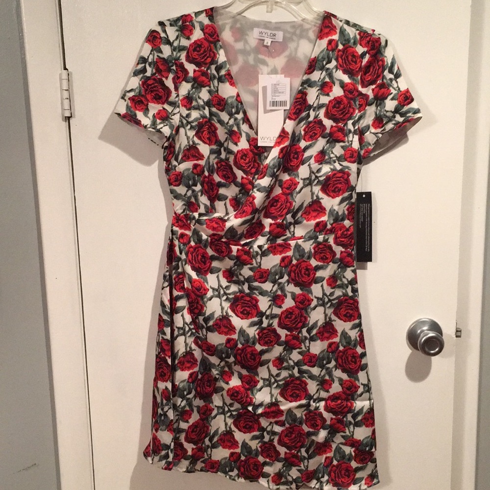 NWT WYLDR urban outfitter floral wrap dress